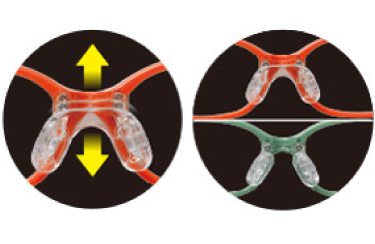 鼻パッドの高さも調節可能